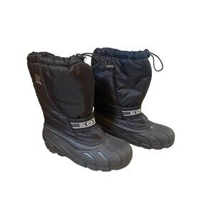 Sorel NY 1881-011 Black Winter Snow Boots Size Youth 6 Waterproof Insulated